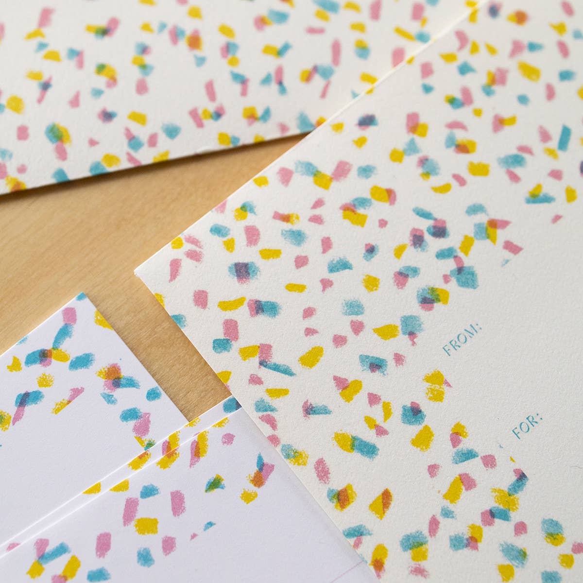Letter Writing Set; Confetti By Botanica Paper Co. (12 Letters + 6 Envelopes)