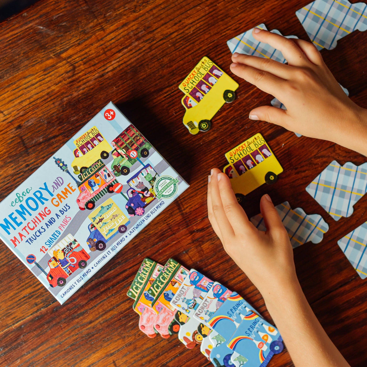 Eeboo Little Matching Game; Trucks and a Bus