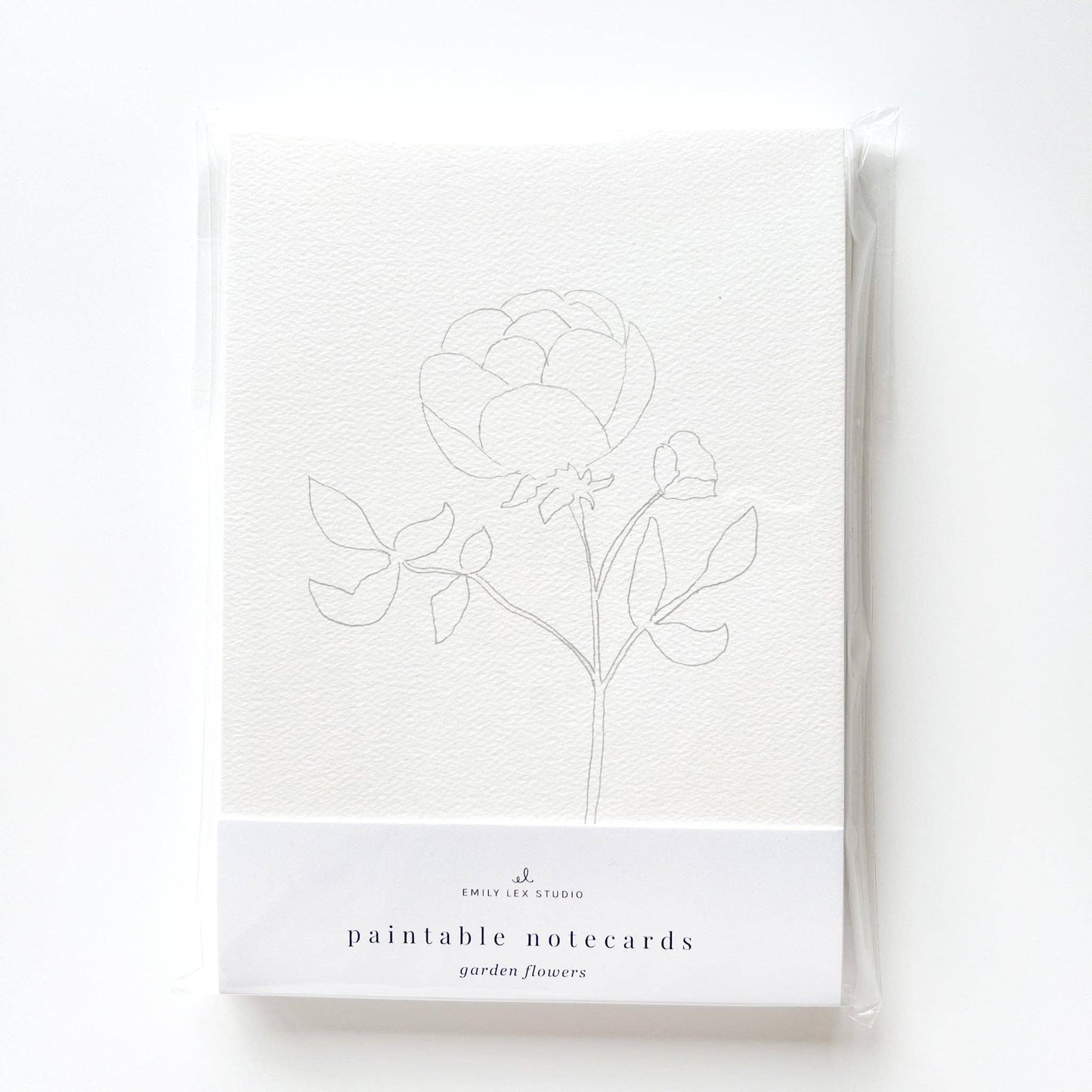 Paintable Notecard Set; Garden Flowers (Set of 8 Notecards & Envelopes)