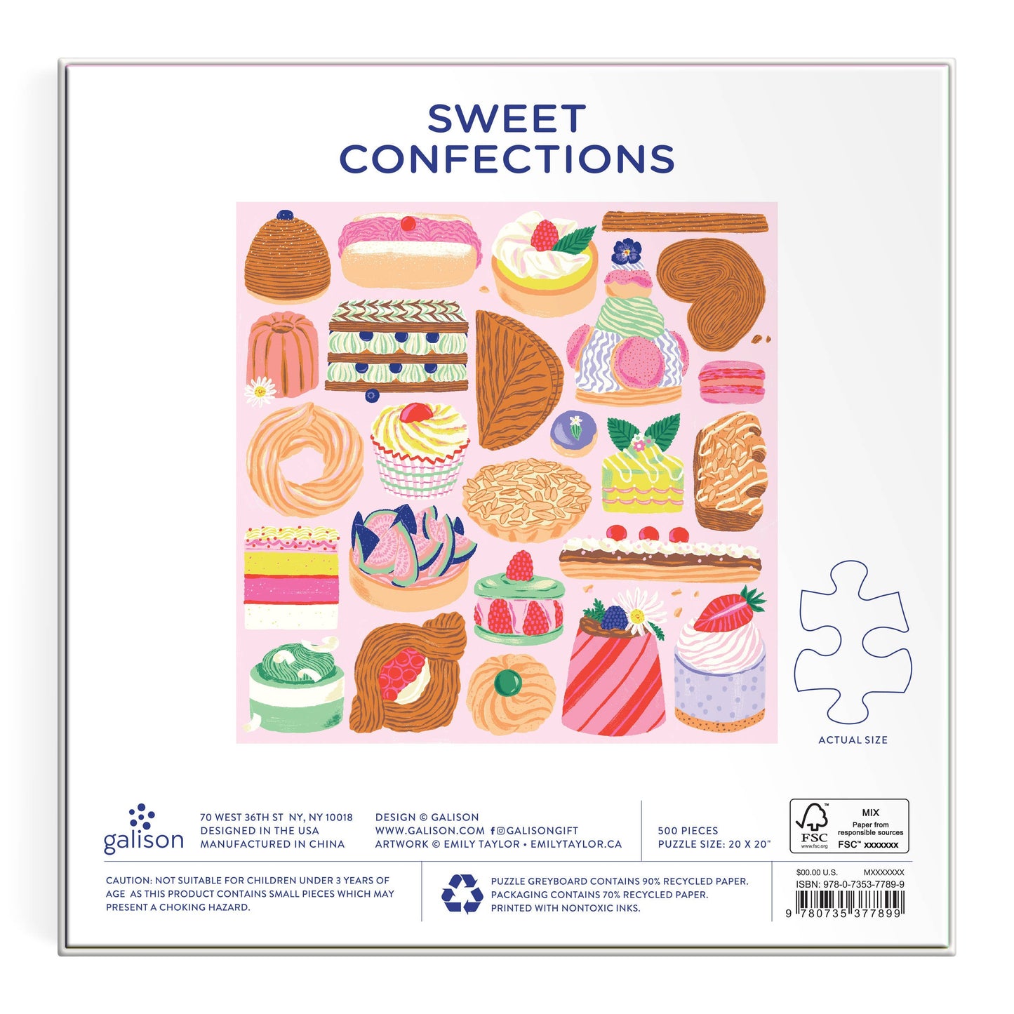 Jigsaw Puzzle; Sweet Confections (500 Piece Square Puzzle)