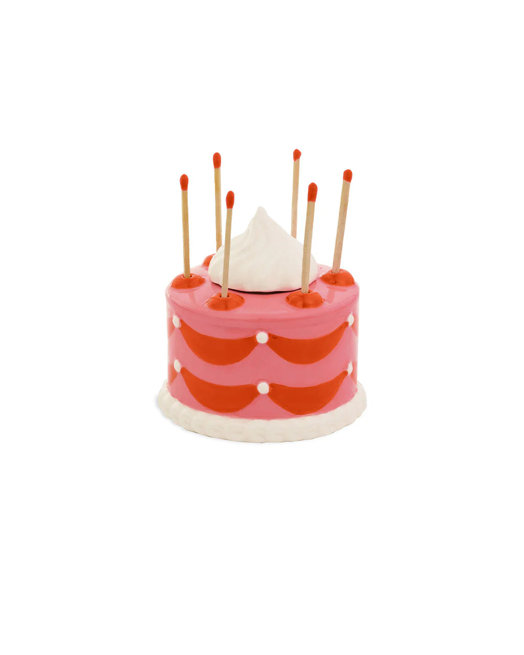 Ceramic Match Holder; EVERYDAY IS A PARTY CAKE By Ban.dō