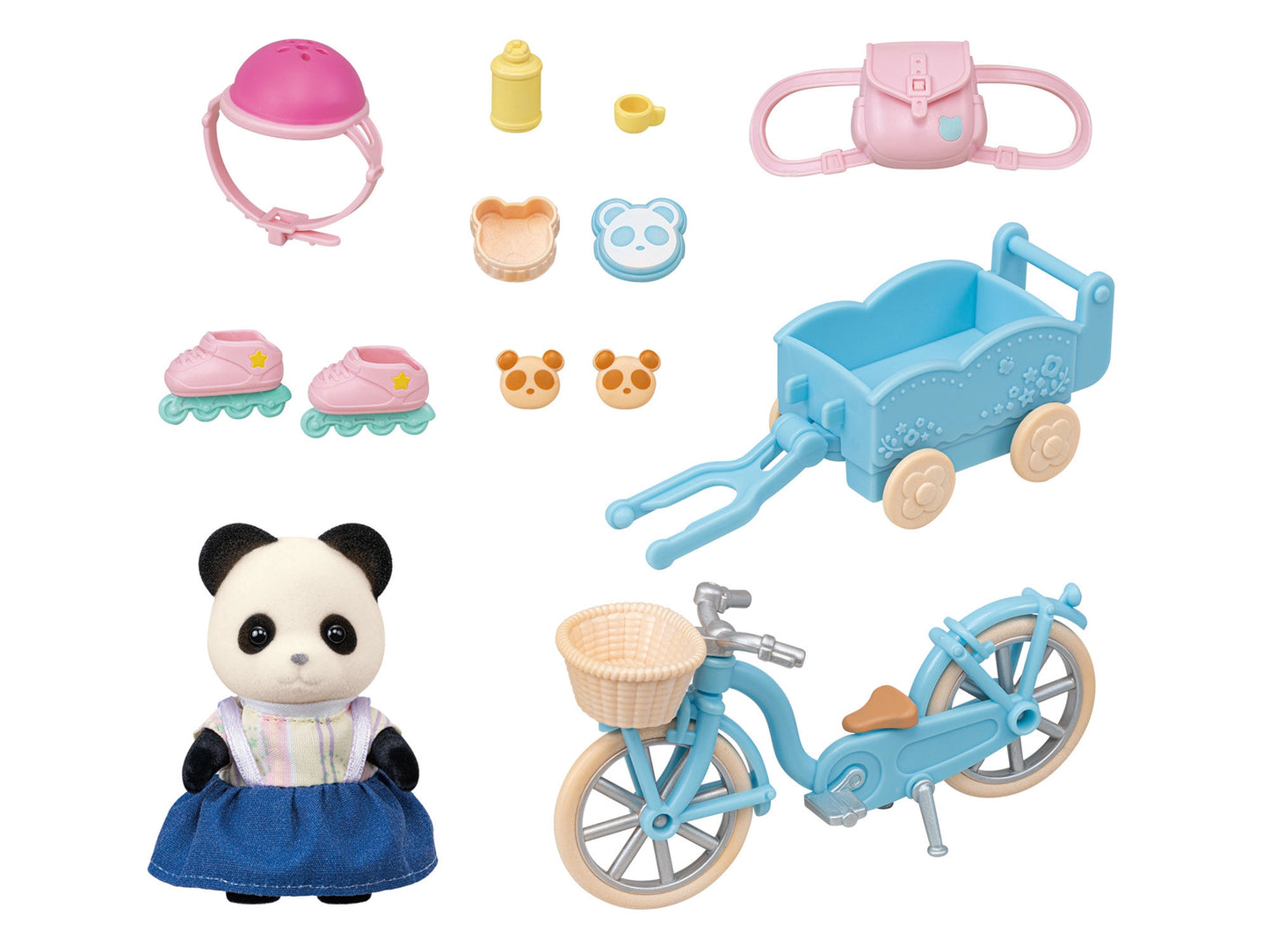 Calico Critters; Cycle & Skate Set (Panda Girl)