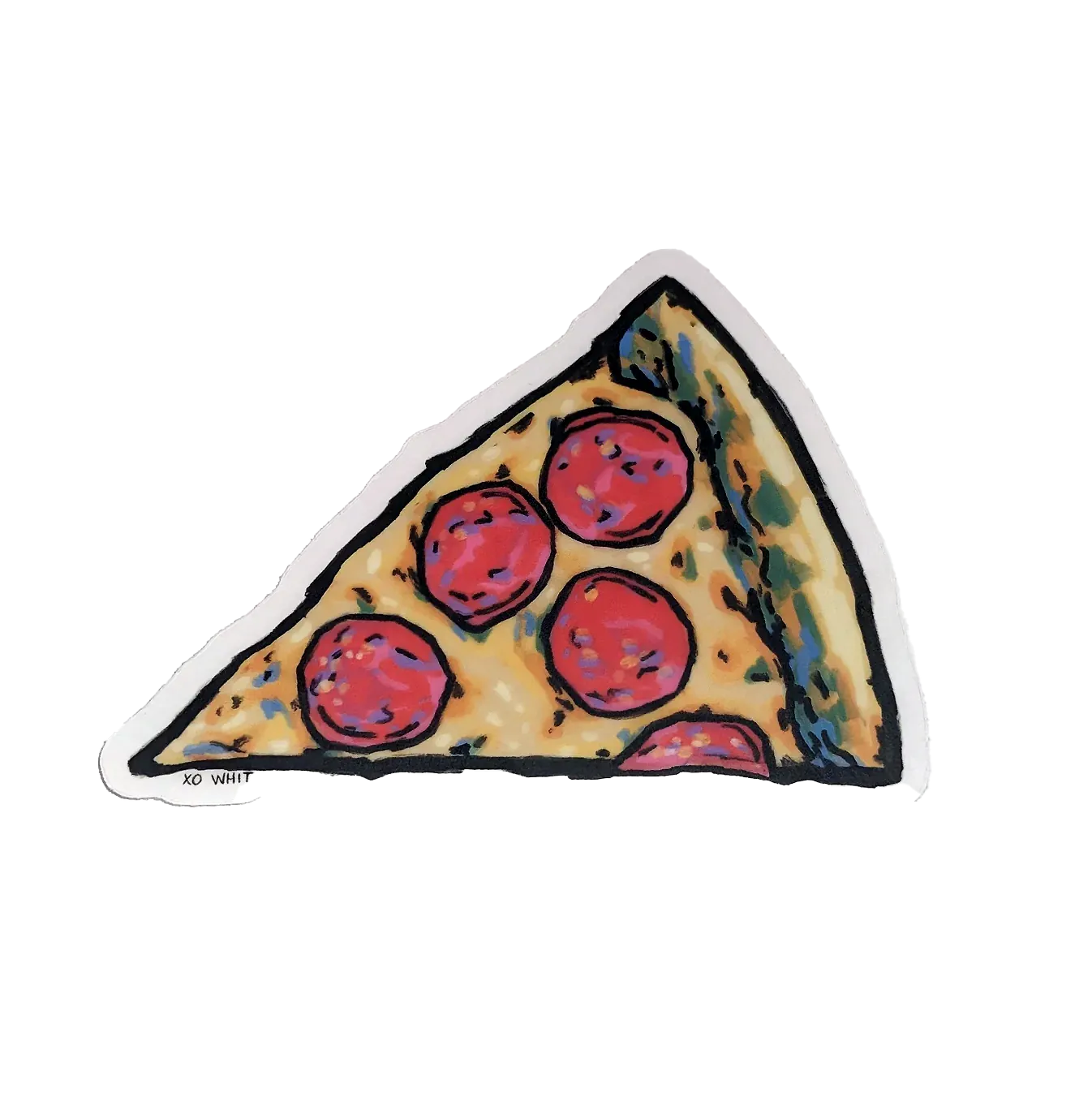 Vinyl Sticker; Slice of Pizza