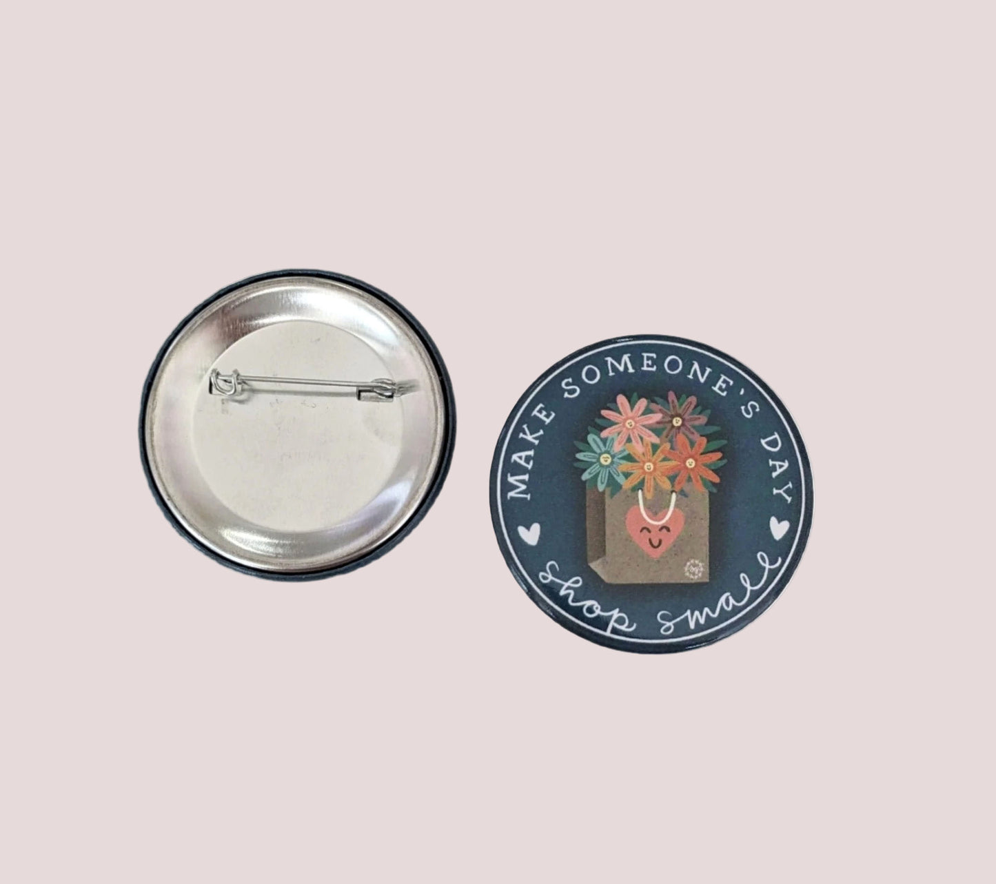 Big Pinback Button; Shop Small