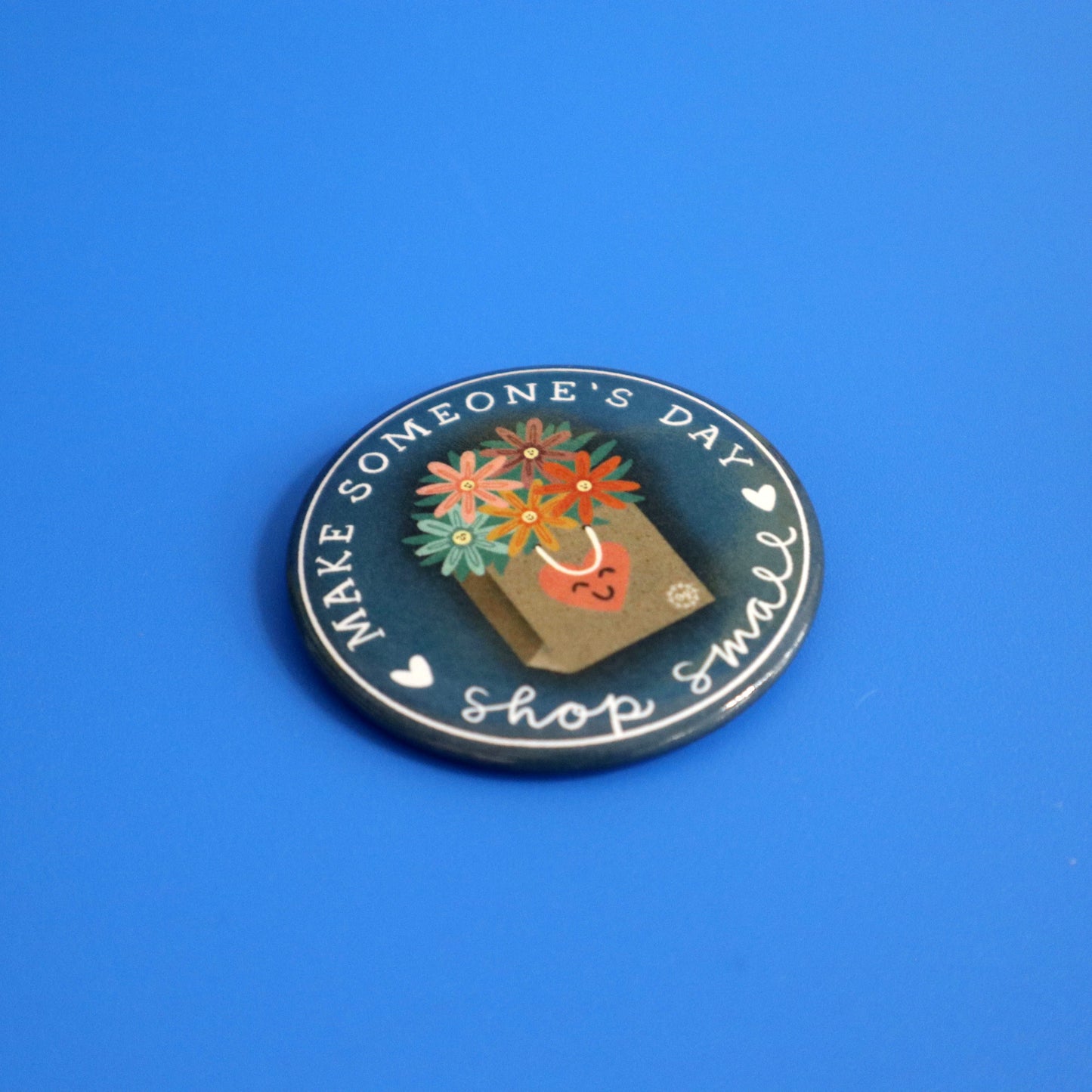 Big Pinback Button; Shop Small