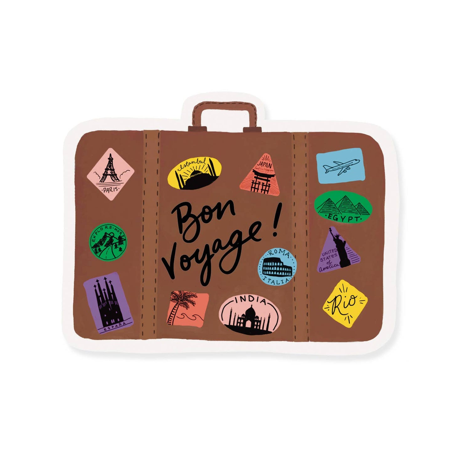 Vinyl Sticker; Bon Voyage!