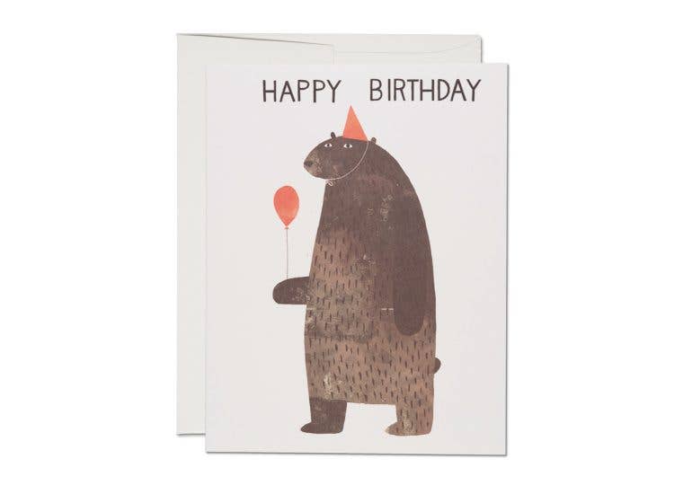 Birthday Card; Party Bear