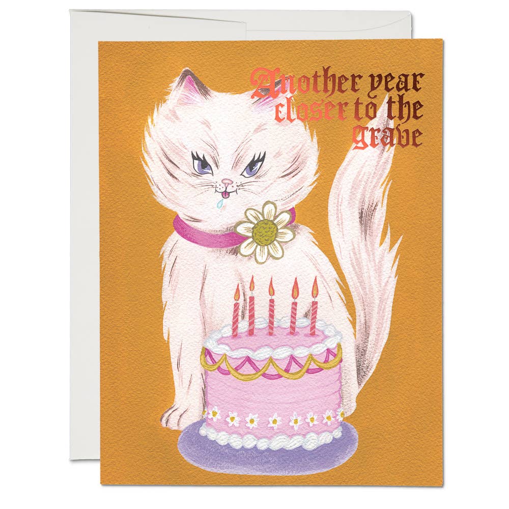 Birthday Card; Kitty and Cake