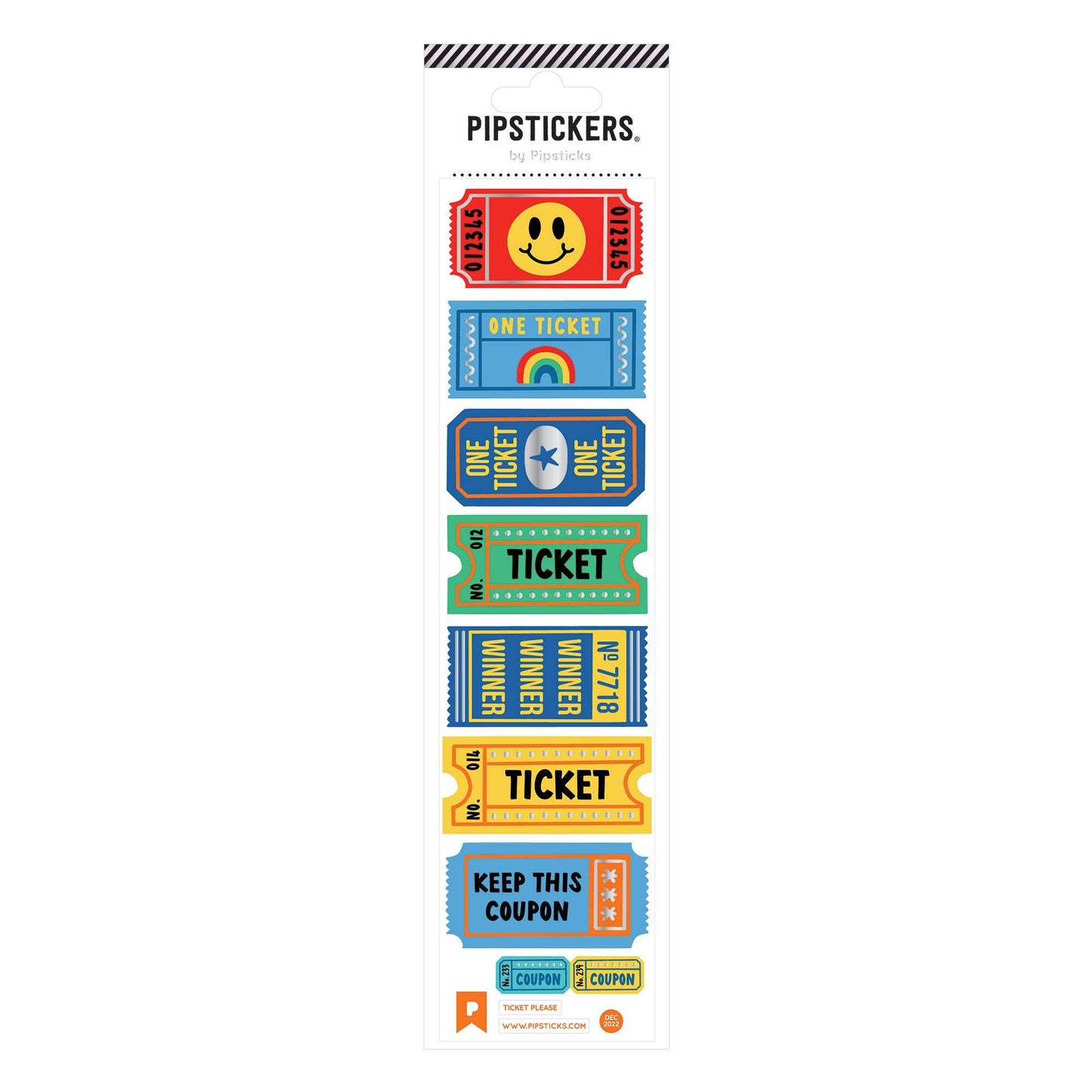 Pipsticks Sticker Sheet; Ticket Please