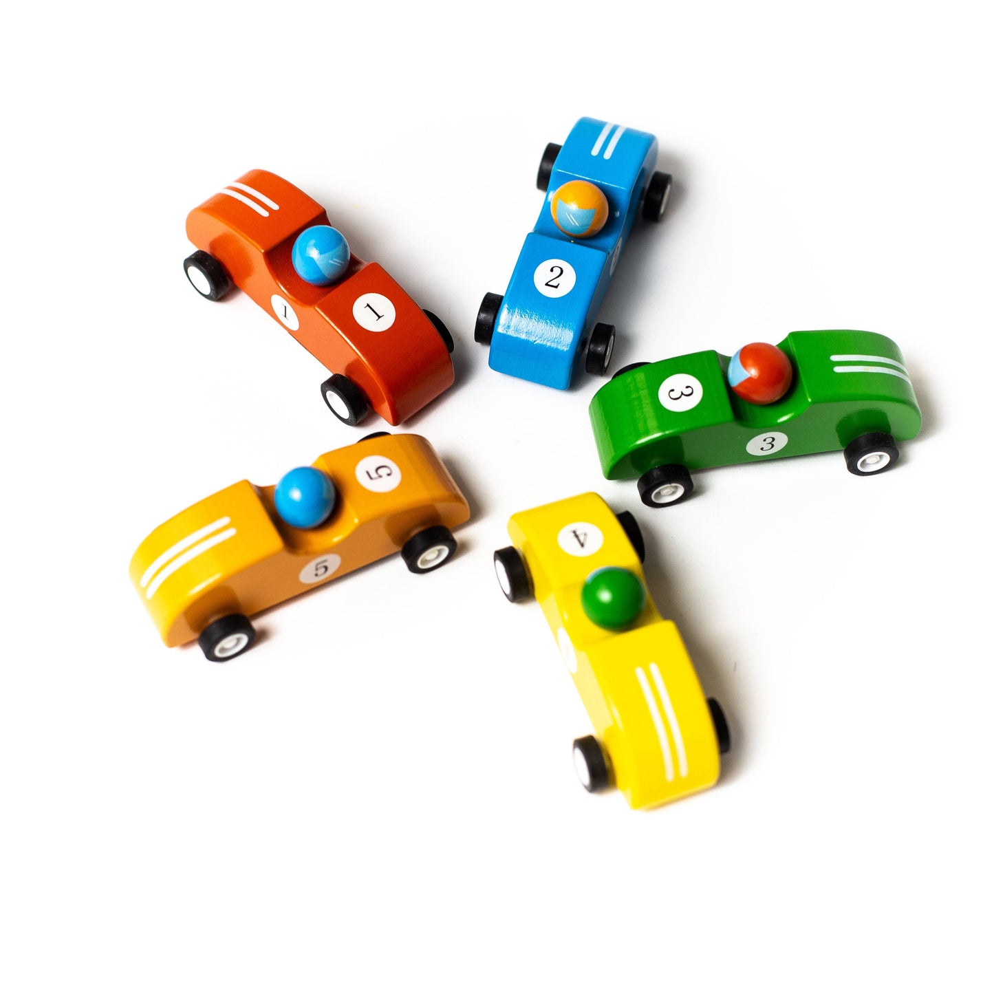 Pull Back Race Cars; (Wooden, 4 colors)