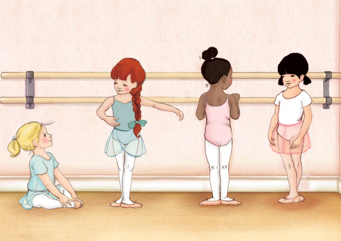 Belle & Boo Ltd Postcard; Ballet Class (Vintage Colors)