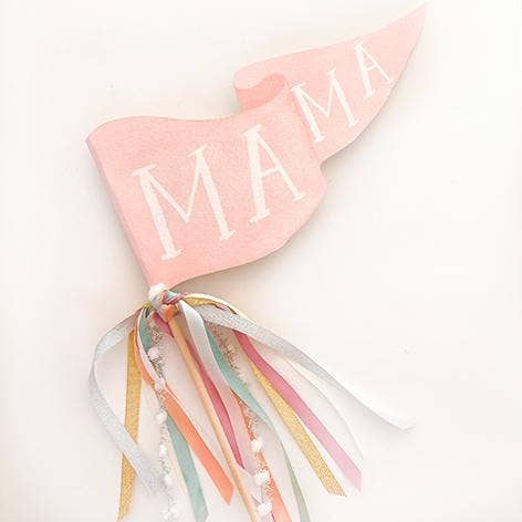 Party Pennant; Mama (Pink)