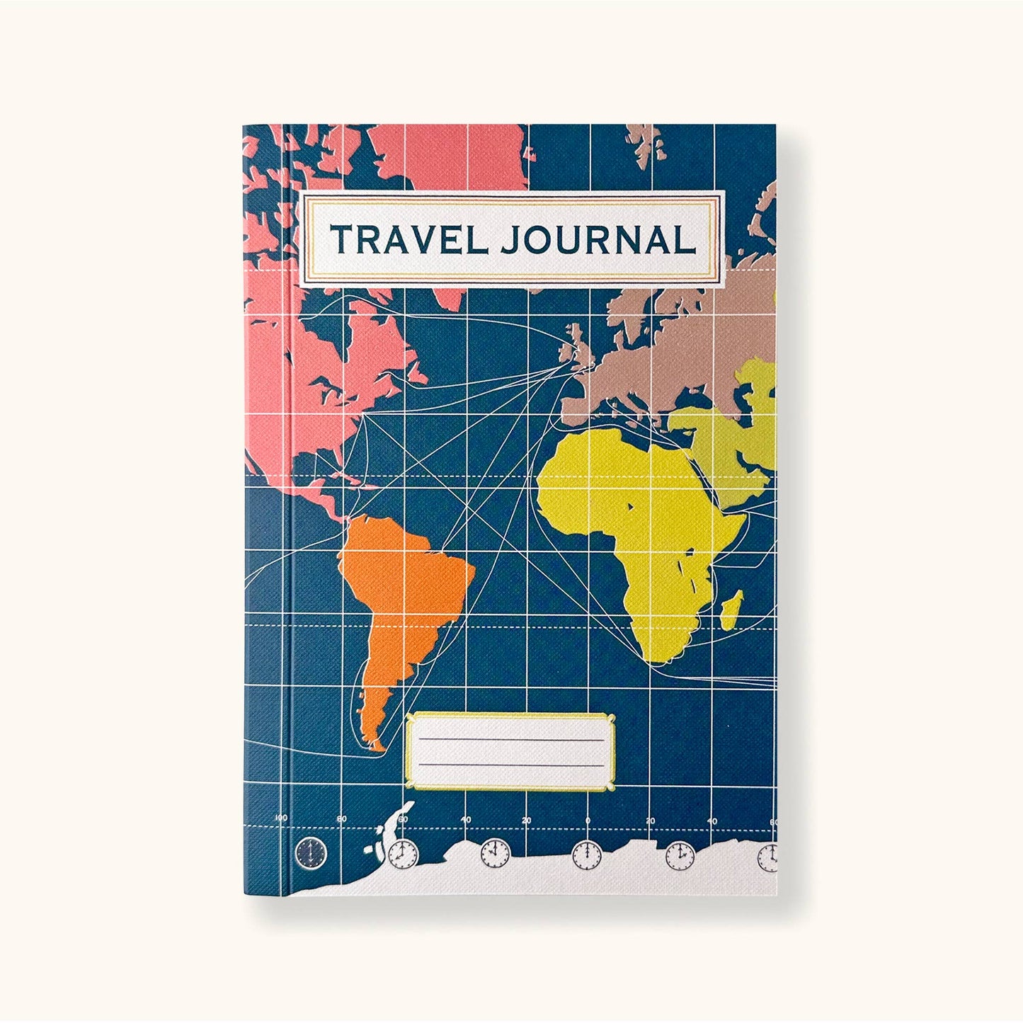 Travel Journal; World Map By Sukie (Dark Blue)