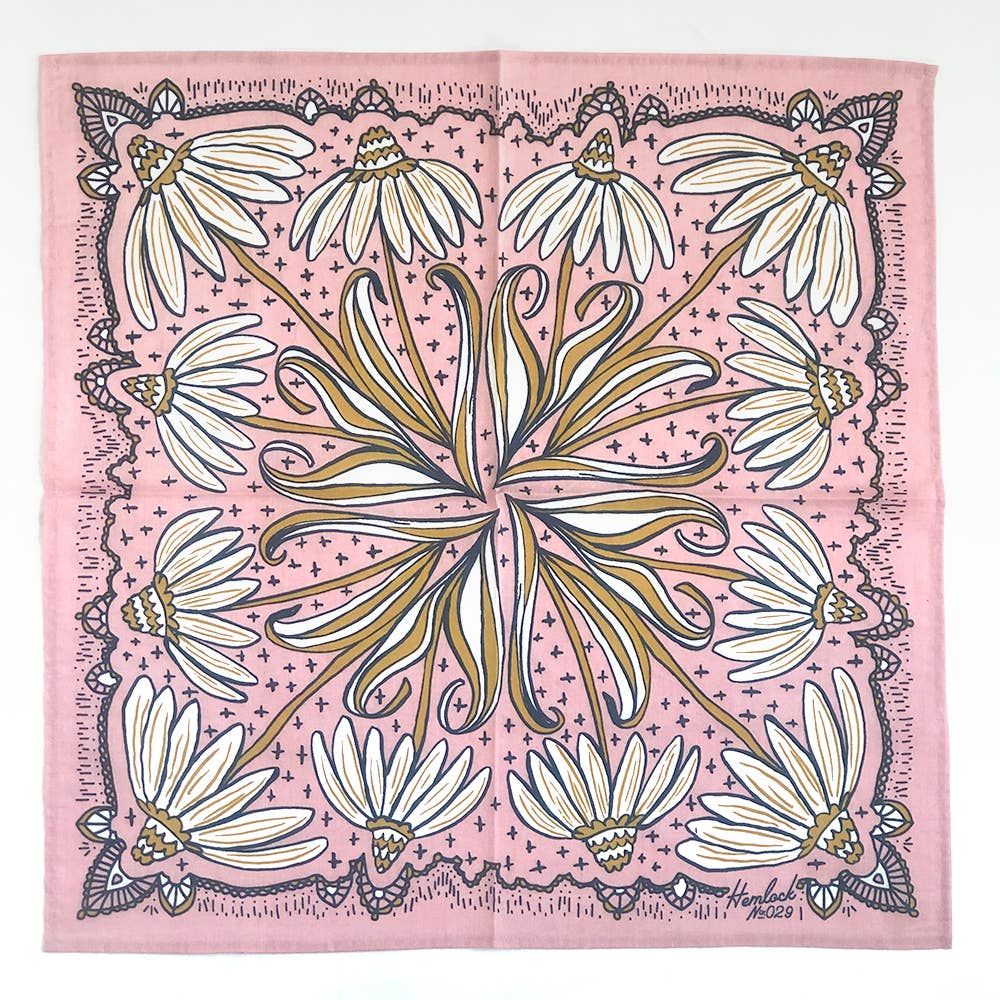 Bandana; 22" Maude By Hemlock Goods (100% Premium Cotton)