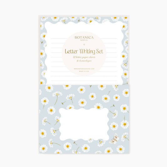 Daisy Letter Writing Set by Botanica Paper Co. (12 Letters+6 Envelopes)
