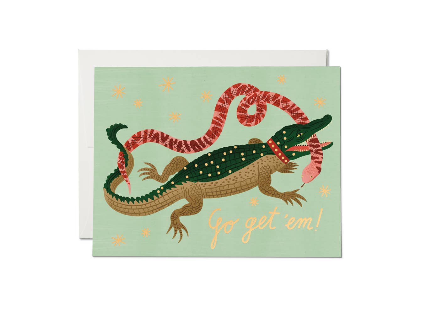 Congratulations Card; Get 'Em Alligator