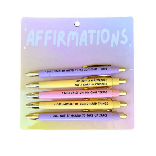 Affirmations Pens (Set of 5) by FUN CLUB