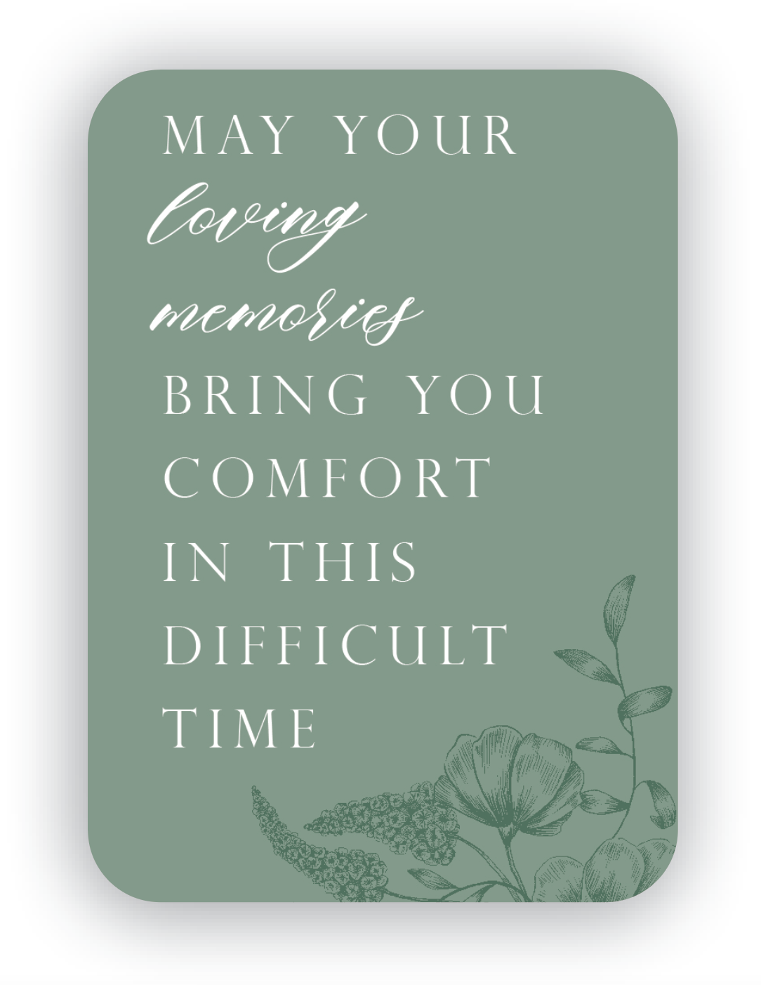 Mini Card; Loving Memories (With Envelope)