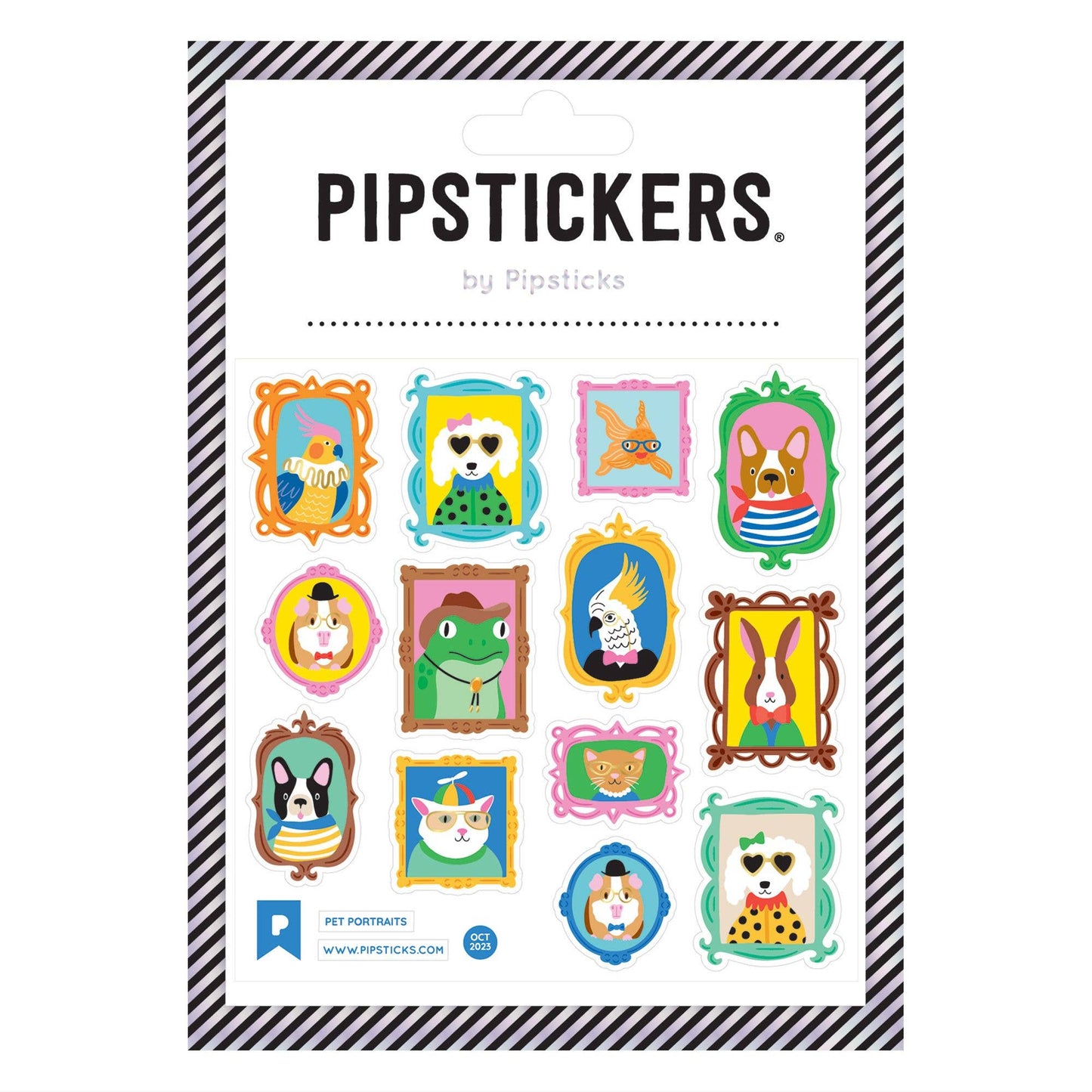 Pipsticks Sticker Sheet; Pet Portraits