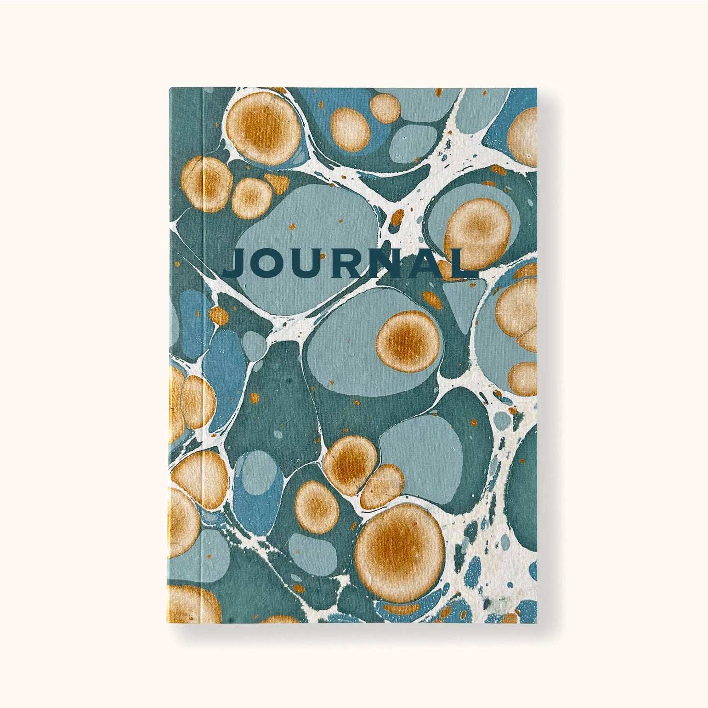 Journal; Hand Marbled In Sea Green By Sukie