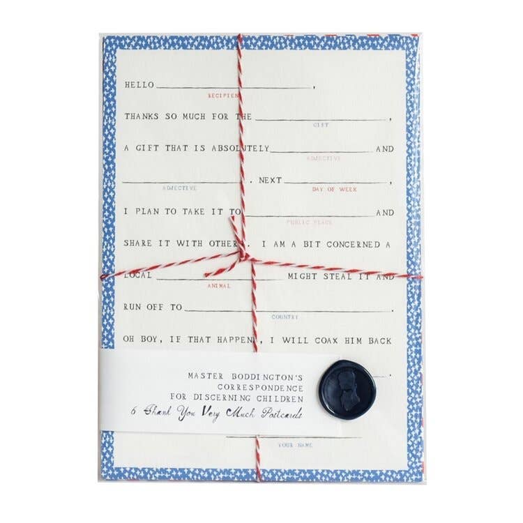 Gratitude Postcard Set; Fill in the Blank By Mr. Boddington's Studio
