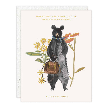 Seedlings Mother's Day Card; Mama Bear (Plantable Envelope)