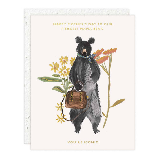 Seedlings Mother's Day Card; Mama Bear (Plantable Envelope)