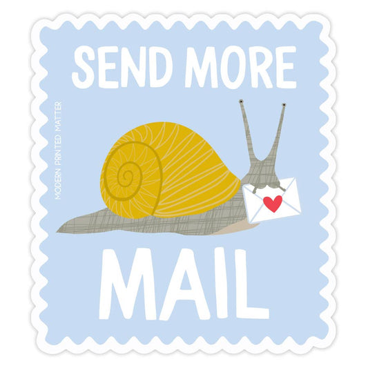 Vinyl Sticker; Send More Snail Mail