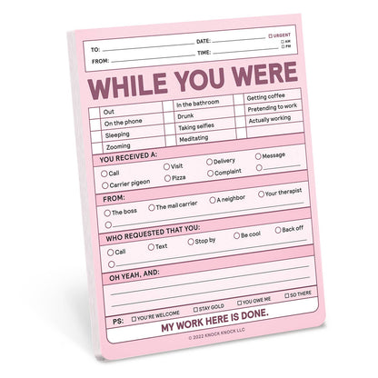 Nifty Notepad; While You Were  (Pastel Version)