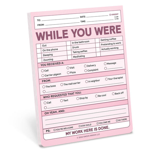 Nifty Notepad; While You Were  (Pastel Version)
