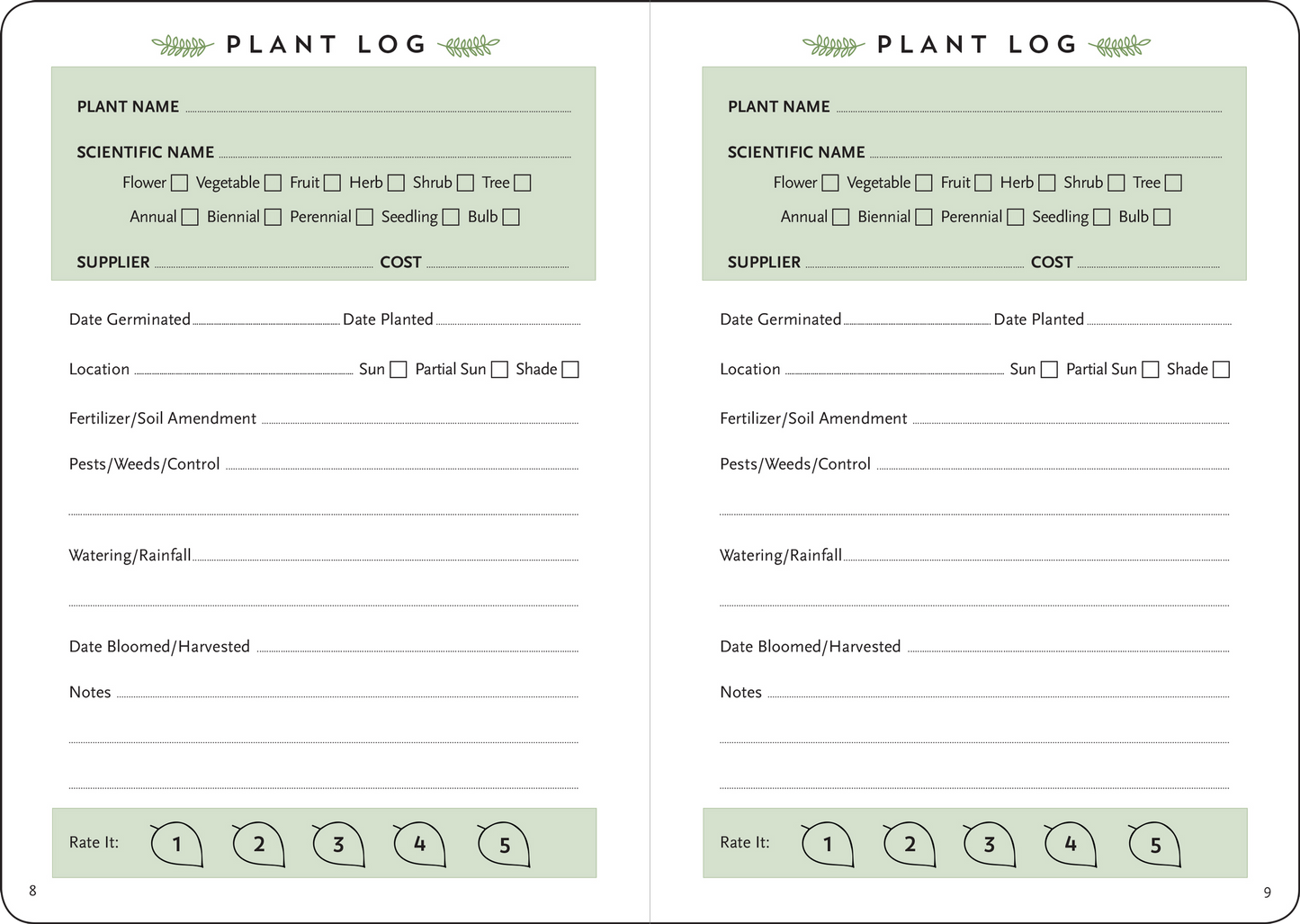 The Gardener's Logbook