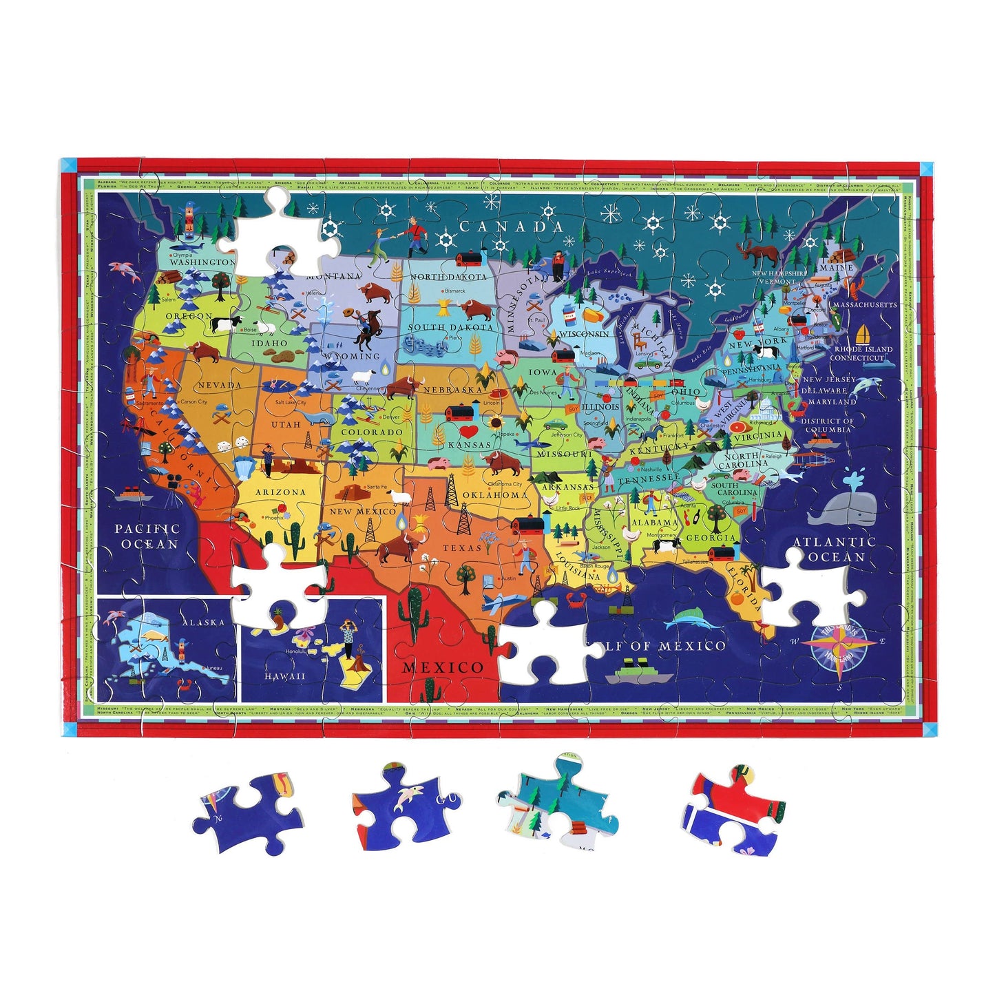 Eeboo Jigsaw Puzzle; This Land is Your Land (100 Piece)