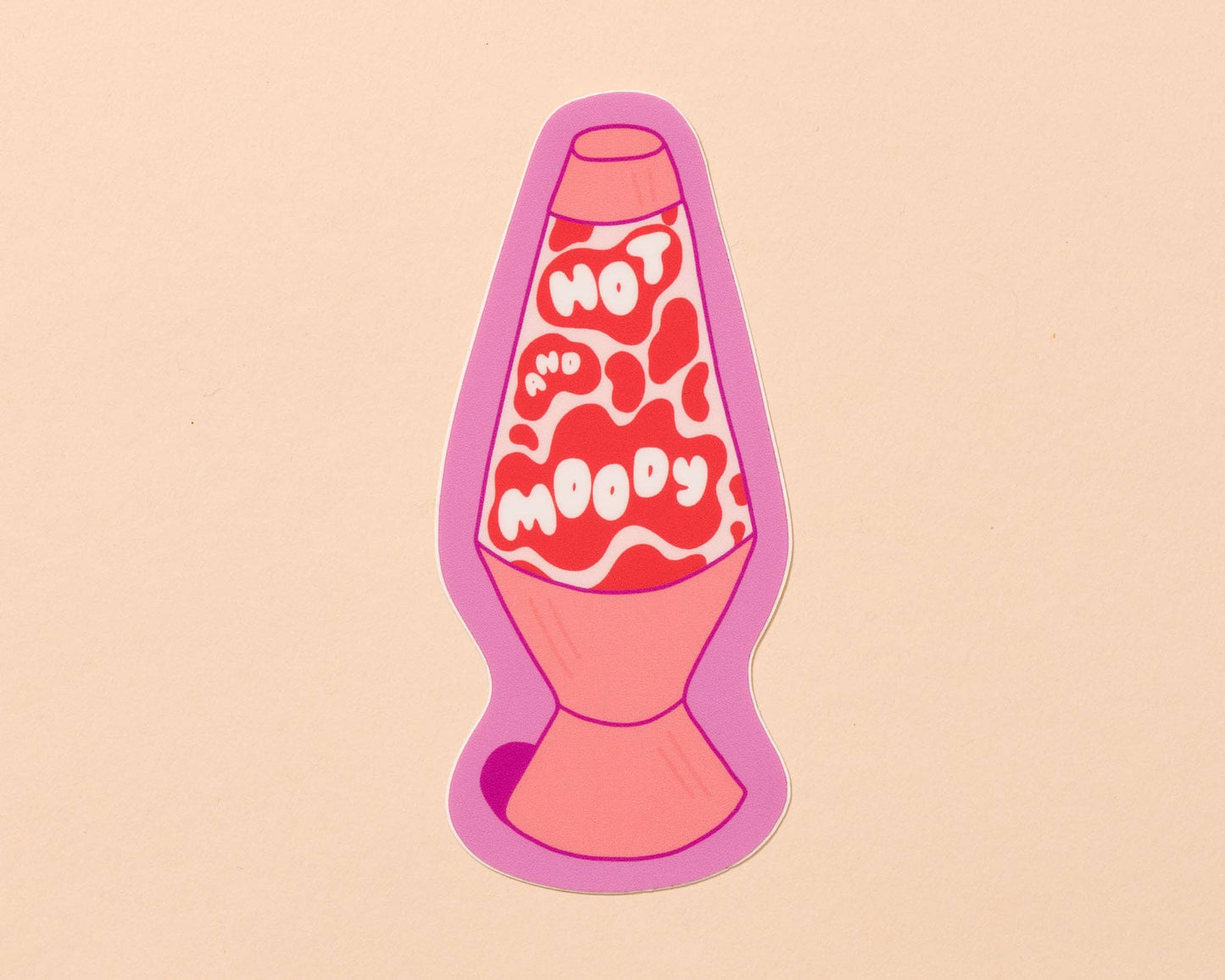 Vinyl Sticker; Hot and Moody Lava Lamp