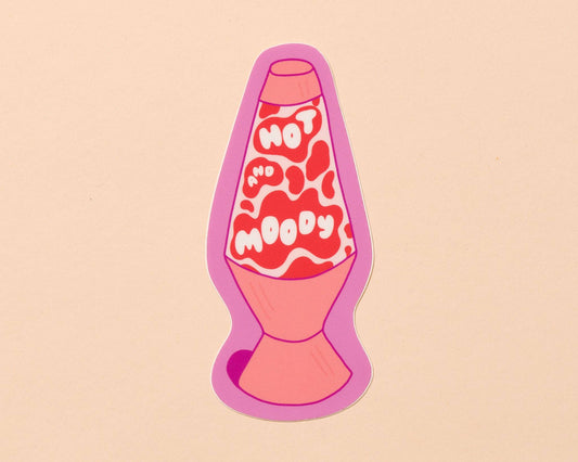 Vinyl Sticker; Hot and Moody Lava Lamp