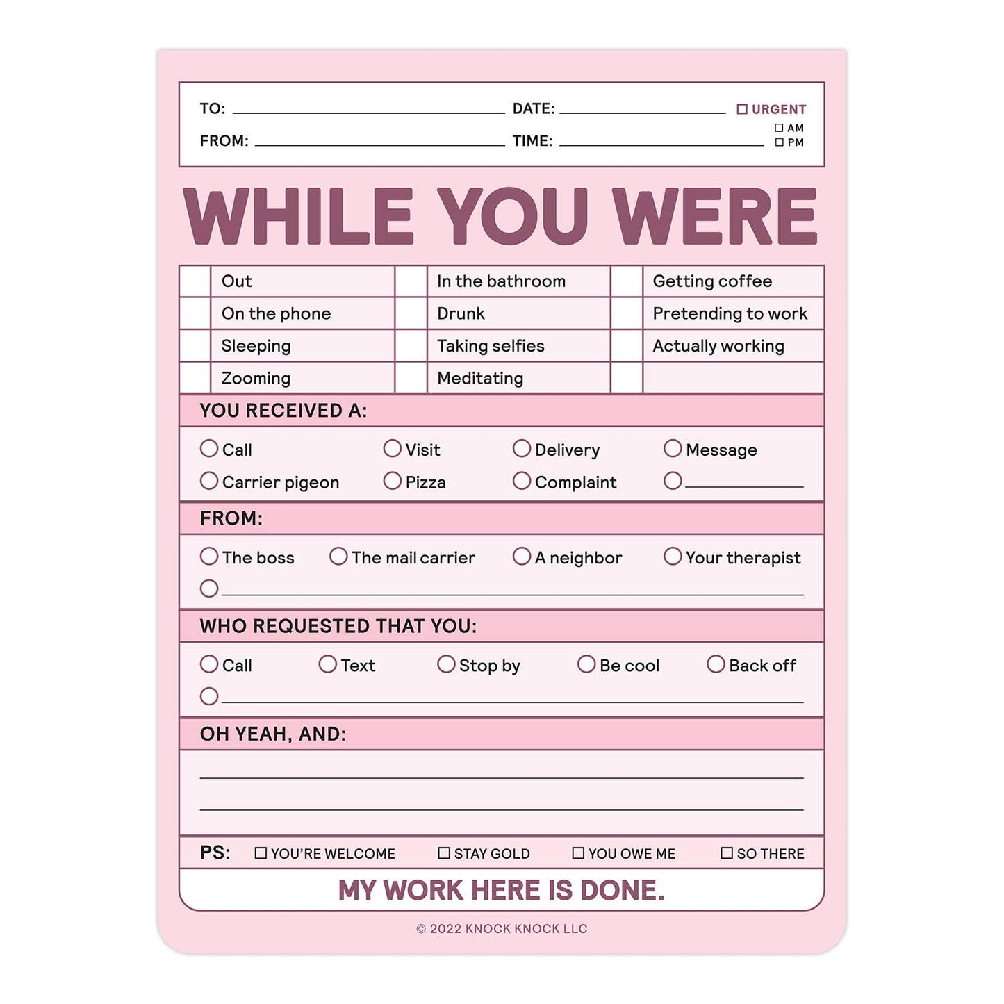 Nifty Notepad; While You Were  (Pastel Version)