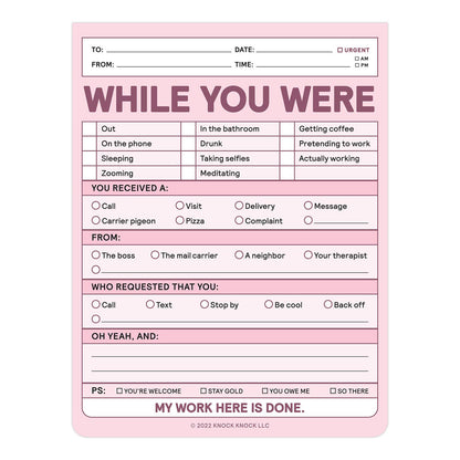 Nifty Notepad; While You Were  (Pastel Version)