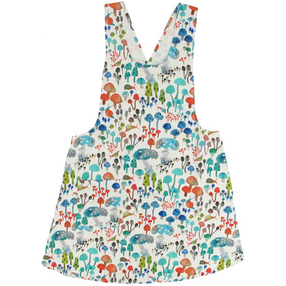 Pinafore Apron; Mushroom Blues
