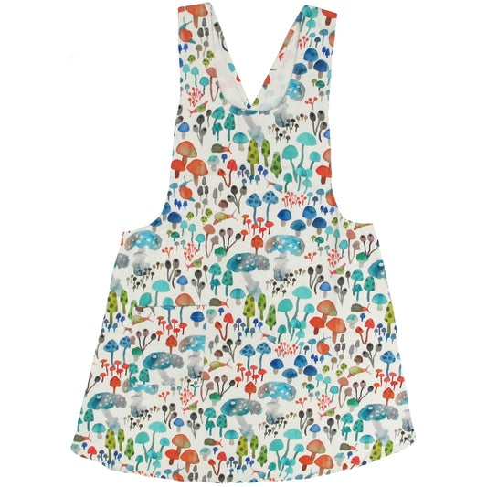 Pinafore Apron; Mushroom Blues