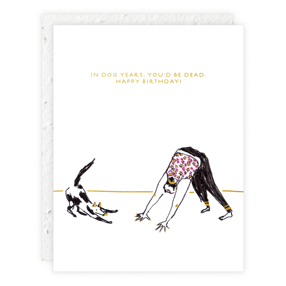 Seedlings Birthday Card; Dog Years (Plantable Envelope)