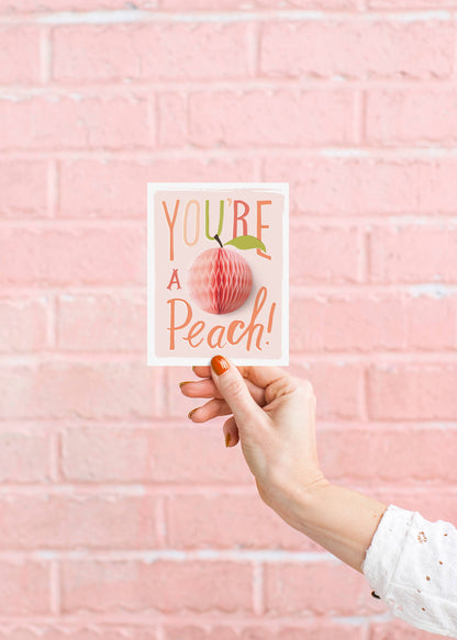 Greeting Card; You're A Peach - (Pop-up Card: Thank You/Friendship)