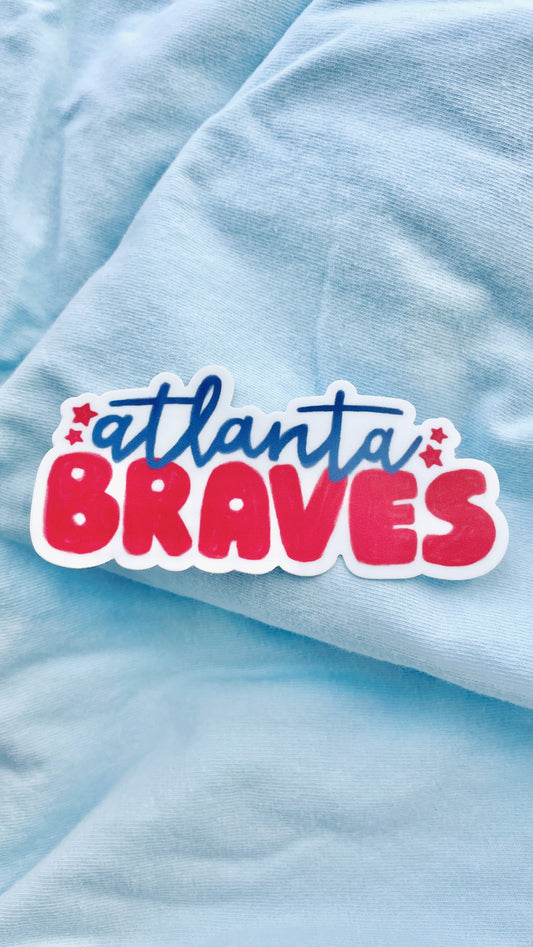 Vinyl Sticker; Atlanta Braves Baseball
