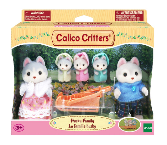 Calico Critters; Husky Family (Set of 5 Figures, Collectible Toys)