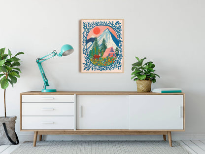 Art Print; Into the Wilderness (10 x 8) By Dream Folk Studio