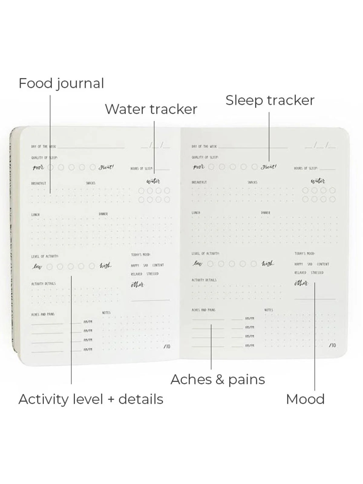 Wellness Guided Journal (Green) By 1canoe2 | One Canoe Two Paper Co.