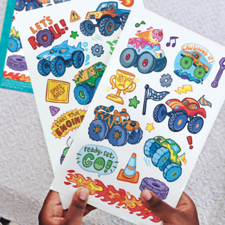 Ooly Tattoo-Palooza Temporary Tattoos - Monster Truck (3 Sheets)