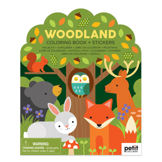 Coloring Book with Stickers; Woodland
