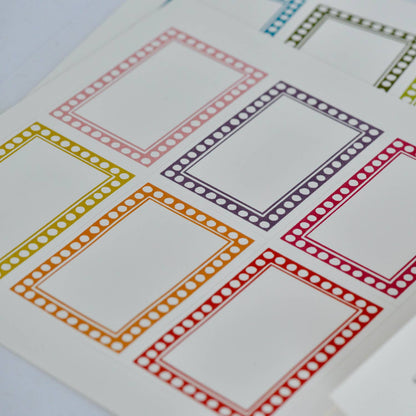 Large Decorative Labels; Packet of 12 Self-Adhesive Labels