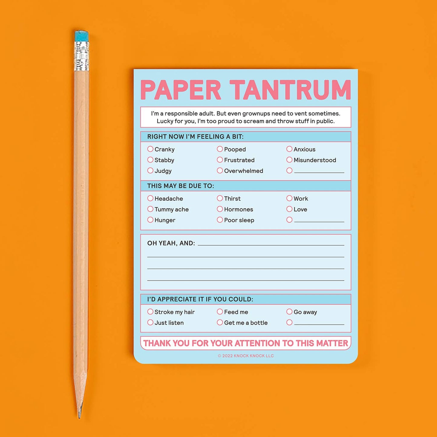 Nifty Notepad; Paper Tantrum (Pastel Blue, 50 Sheets)