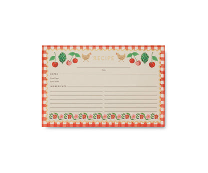 Rifle Paper Co. Recipe Cards; Cherry Farm (Pack Of 12)