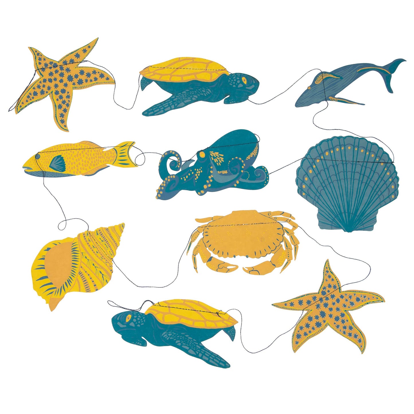 Garland; Sealife By East End Press (9.8 ft Long)